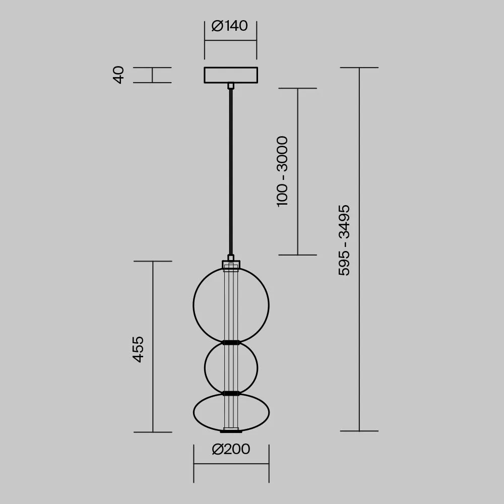 картинка Подвесной светильник Maytoni MOD307PL-L24BS3K