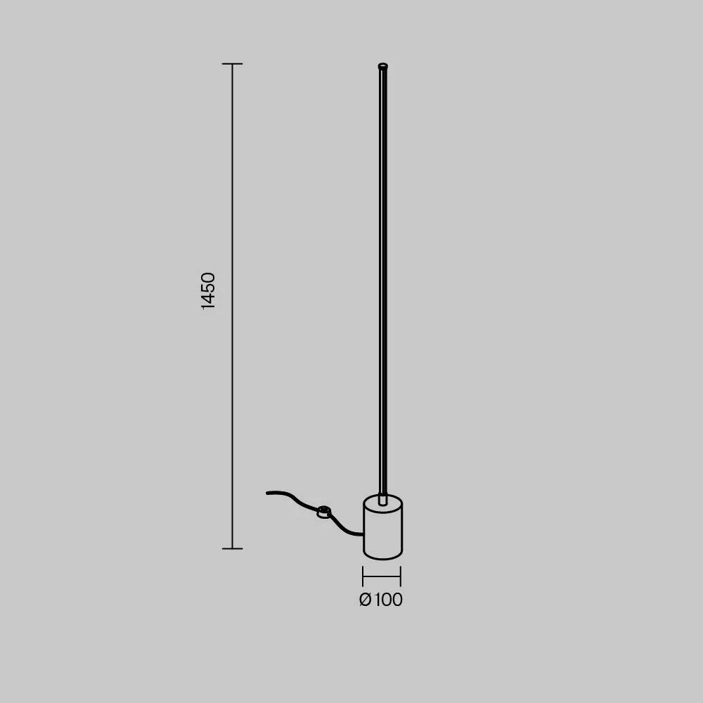 картинка Напольный светильник (торшер) Maytoni MOD147FL-L20BK1