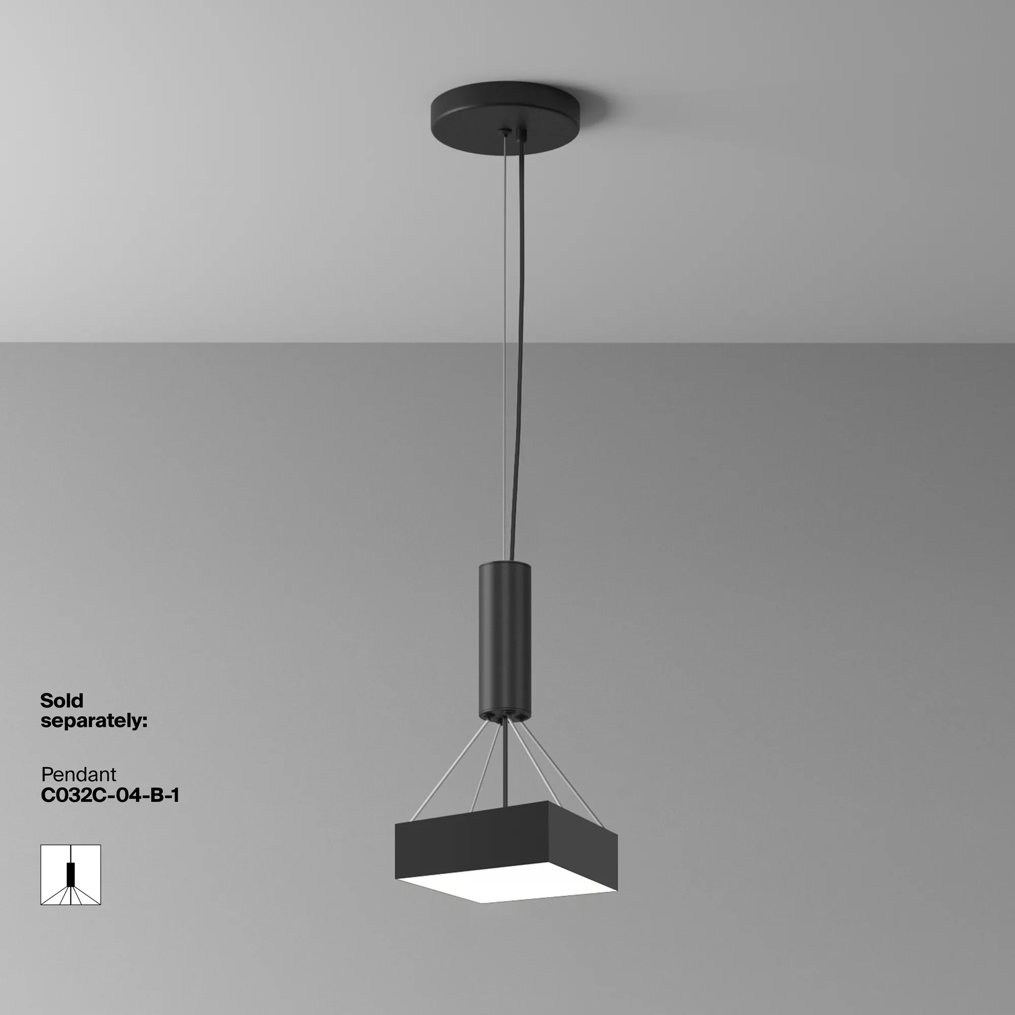 картинка Потолочный светильник Technical C032CL-24W4K-SQ-B