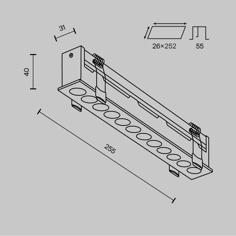 картинка Встраиваемый светильник Technical DL065-20W3-6K-B