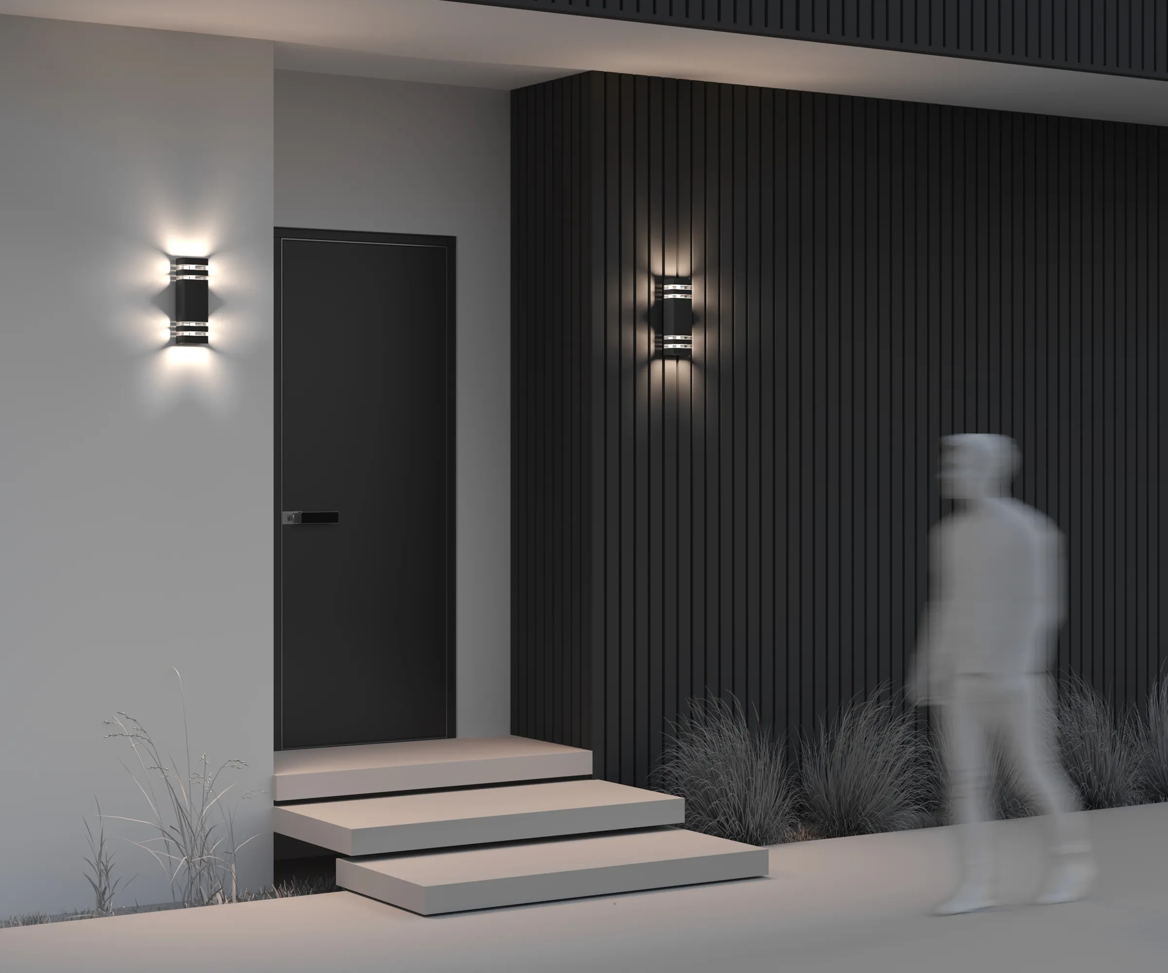 картинка Настенный светильник (бра) Outdoor O578WL-02B