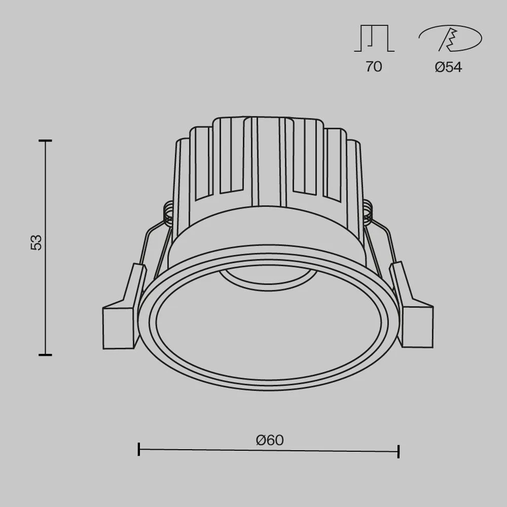 картинка Встраиваемый светильник Technical DL058-7W2.7K-B