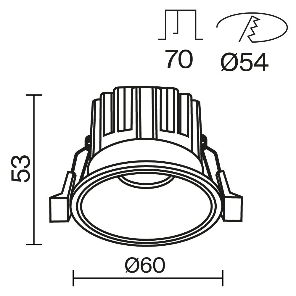 картинка Встраиваемый светильник Technical DL058-7W2.7K-B