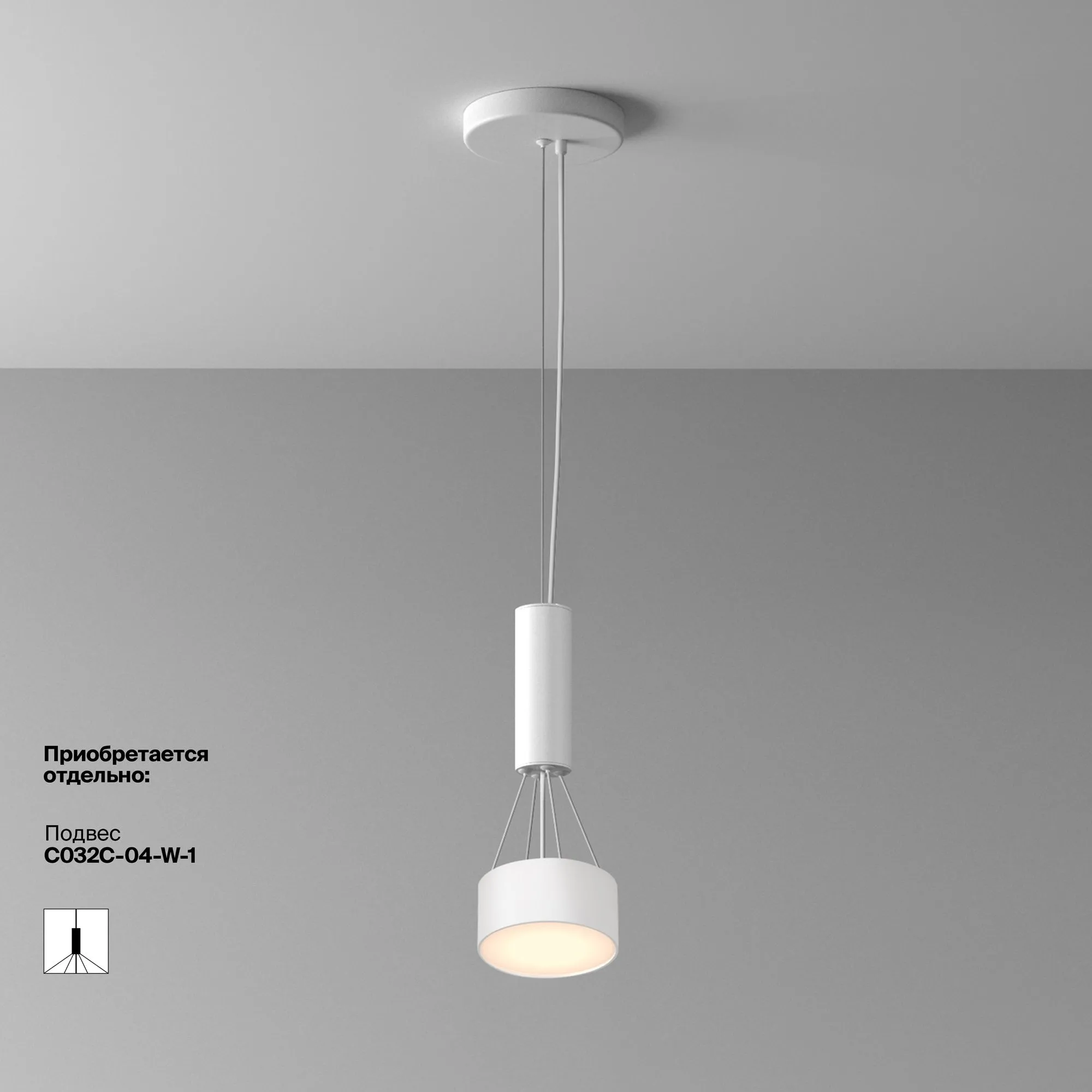 картинка Потолочный светильник Technical C032CL-12W3K-RD-W
