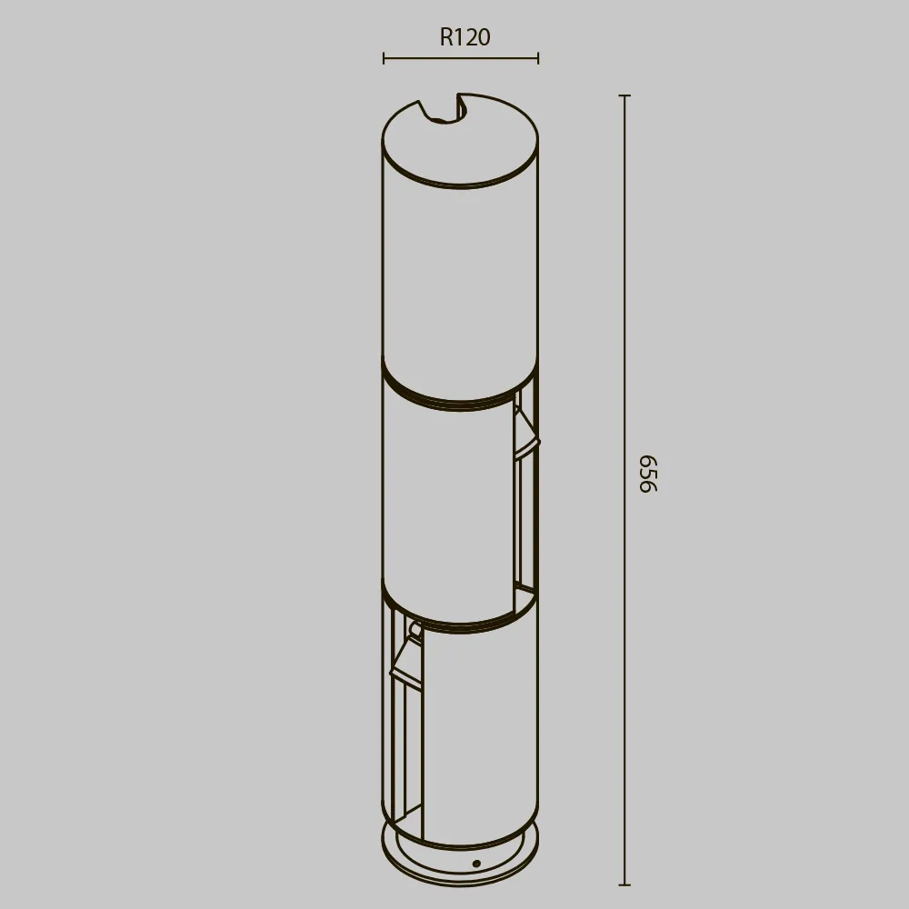 картинка Ландшафтный светильник Outdoor O468FL-L9B3K