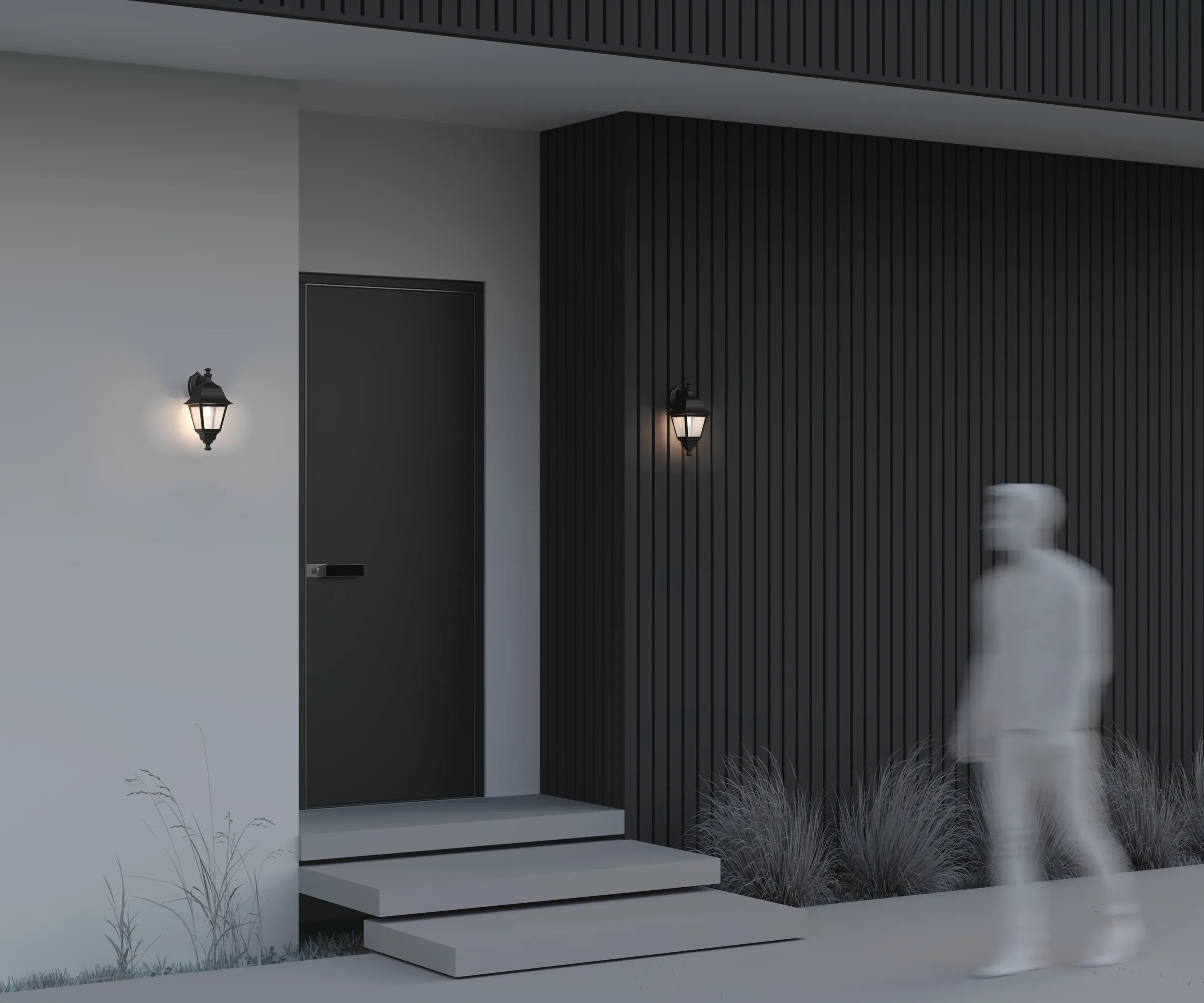 картинка Настенный светильник (бра) Outdoor O003WL-01B