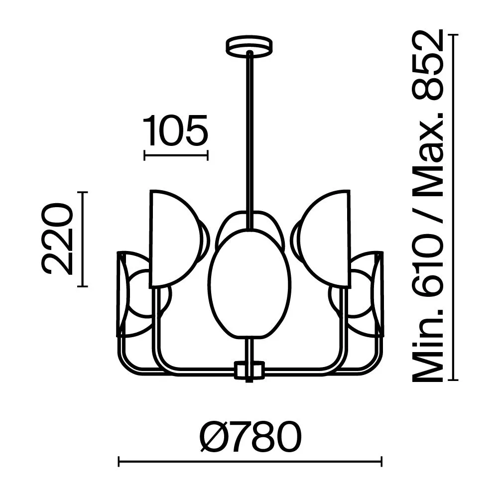 картинка Подвесной светильник Maytoni MOD164PL-06BS