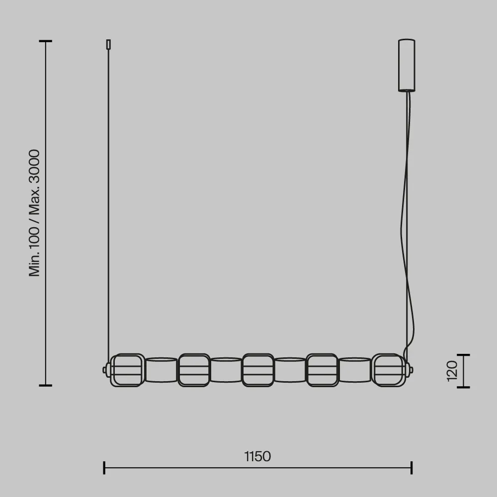 картинка Подвесной светильник Maytoni MOD381PL-L45B3K