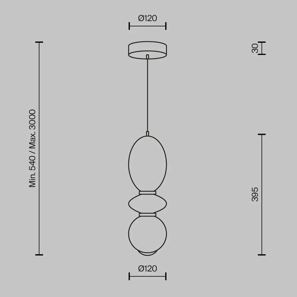 картинка Подвесной светильник Maytoni MOD362PL-L10BG3K