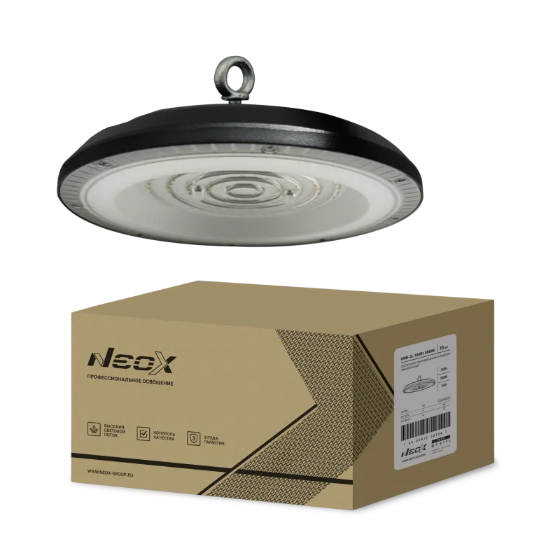 картинка Светильник складской линзованный светодиодный UHB-2L 100Вт 230В 5000К 10500Лм 105лм/Вт IP65 без пульсации NEOX