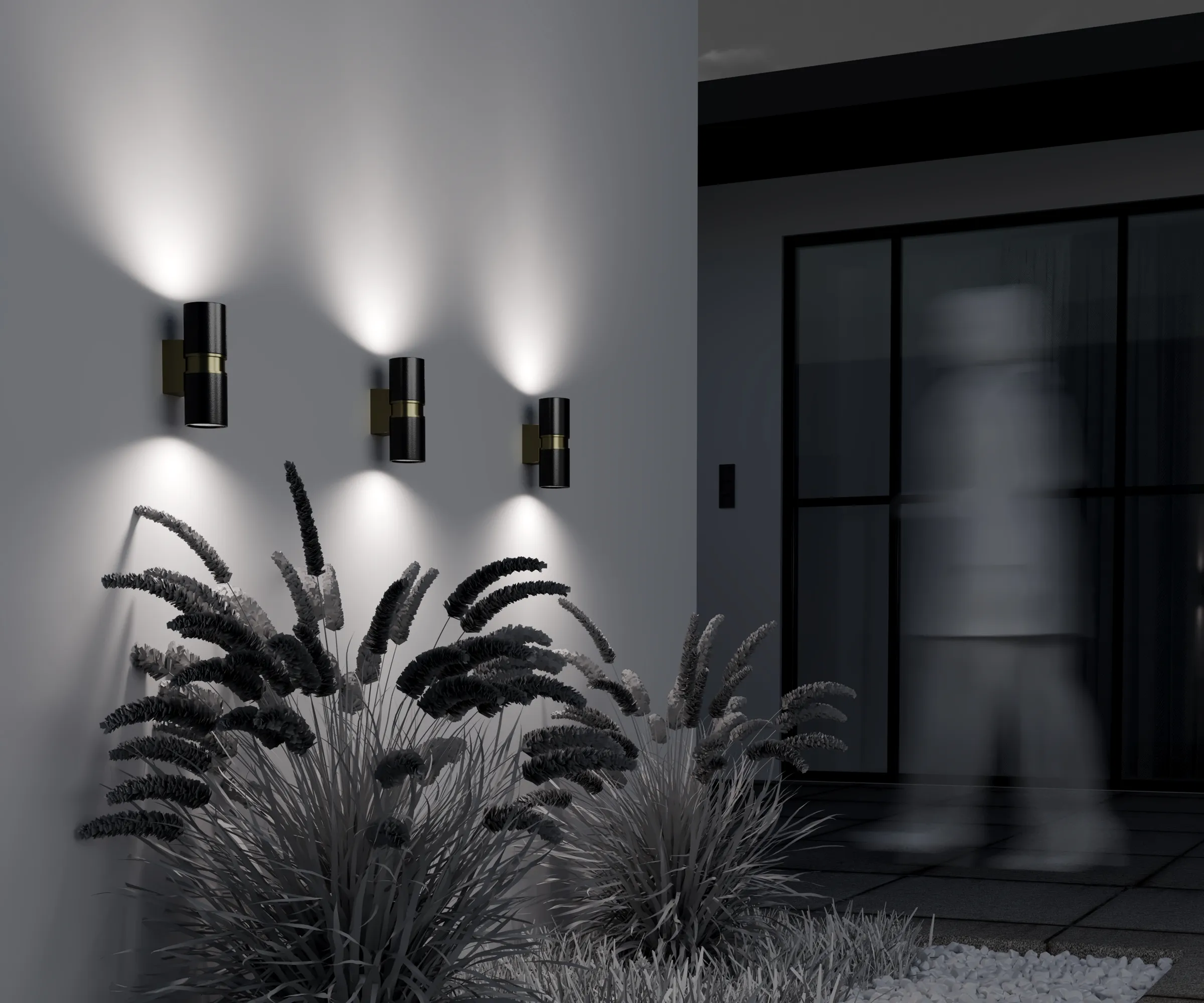 картинка Настенный светильник (бра) Outdoor O582WL-02B