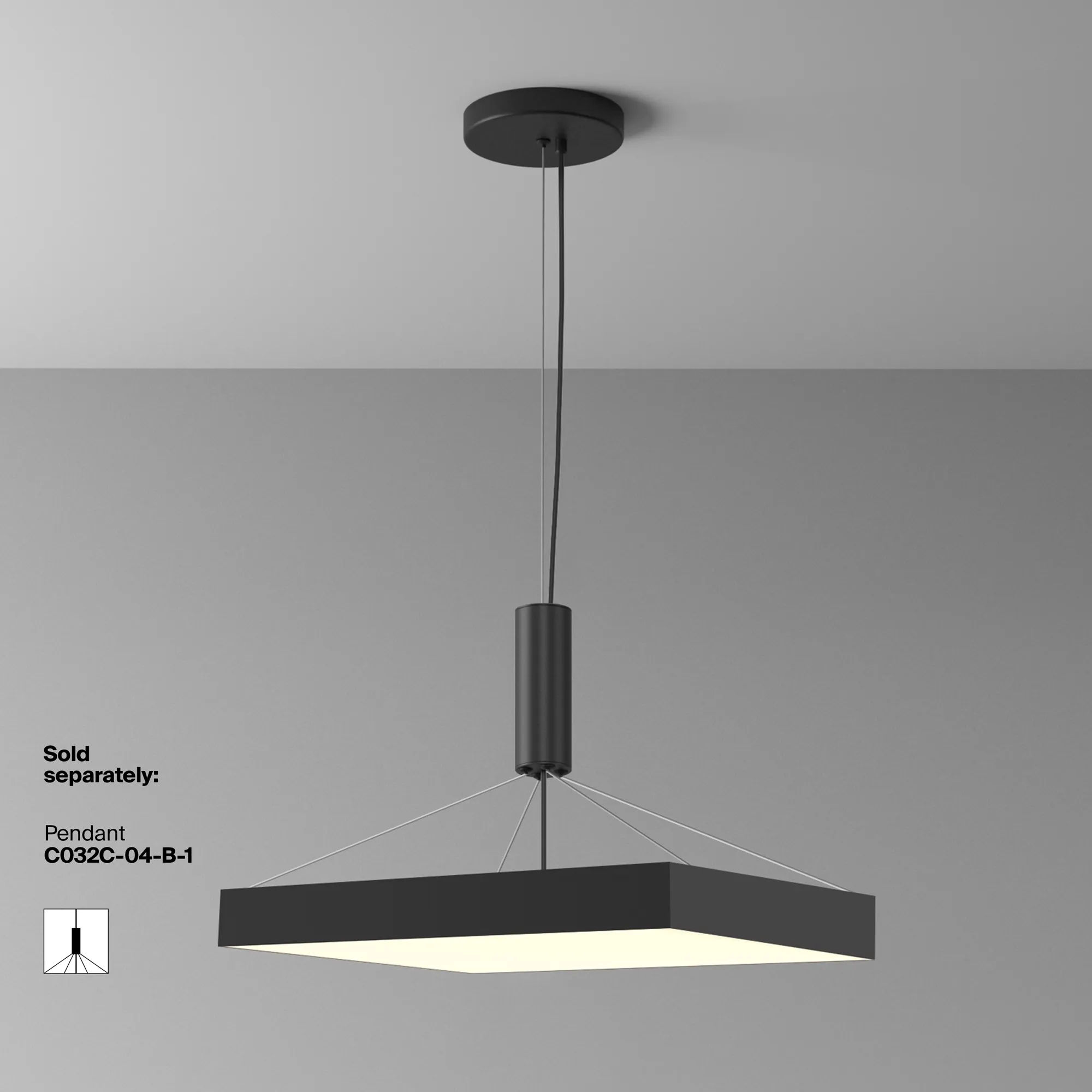 картинка Потолочный светильник Technical C032CL-90W3K-SQ-B