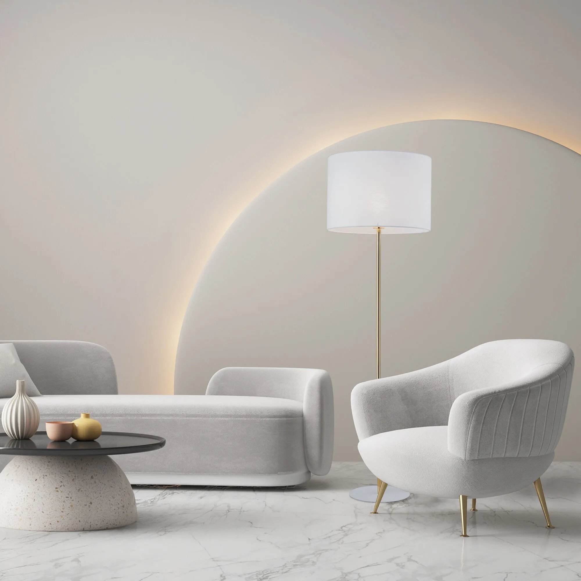 картинка Напольный светильник с тканевым абажуром 16033 Umberto