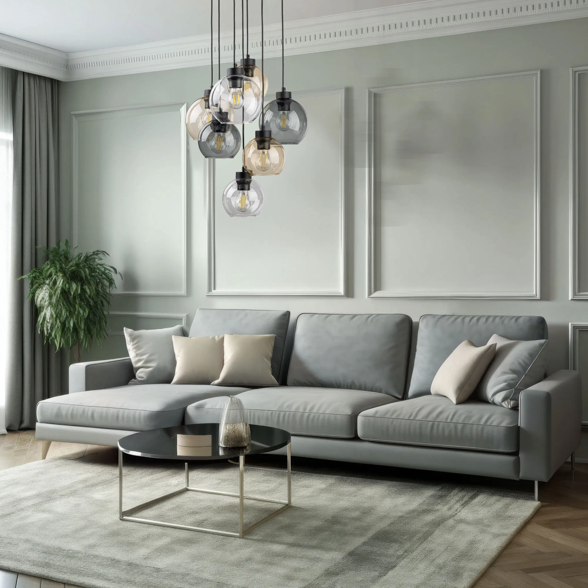 картинка Подвесной светильник со стеклянными плафонами 10246 Cubus