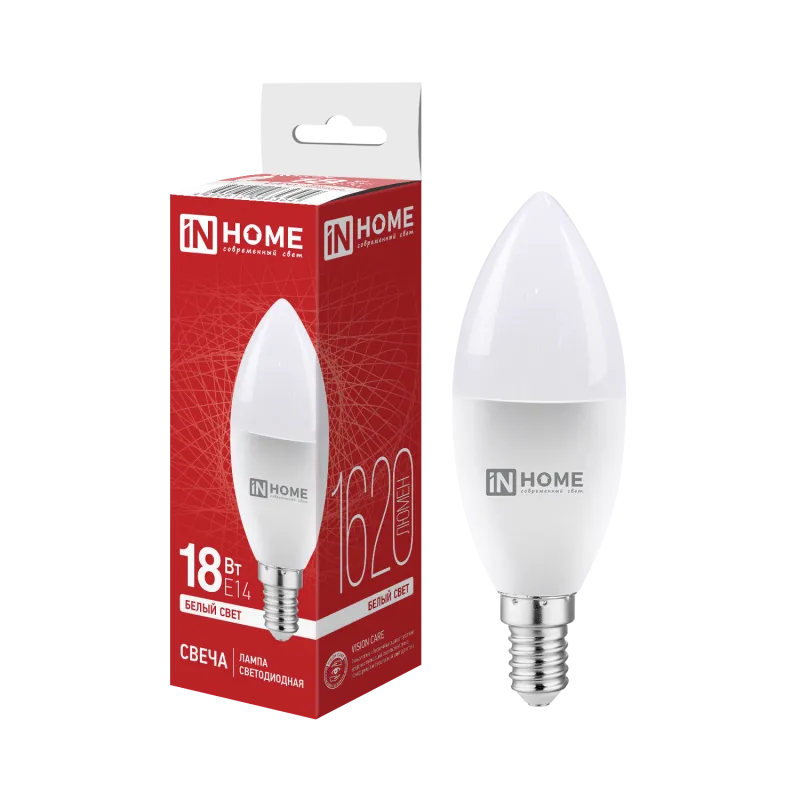 картинка Лампа светодиодная LED-СВЕЧА-VC 18Вт 230В E14 4000K 1620Лм IN HOME