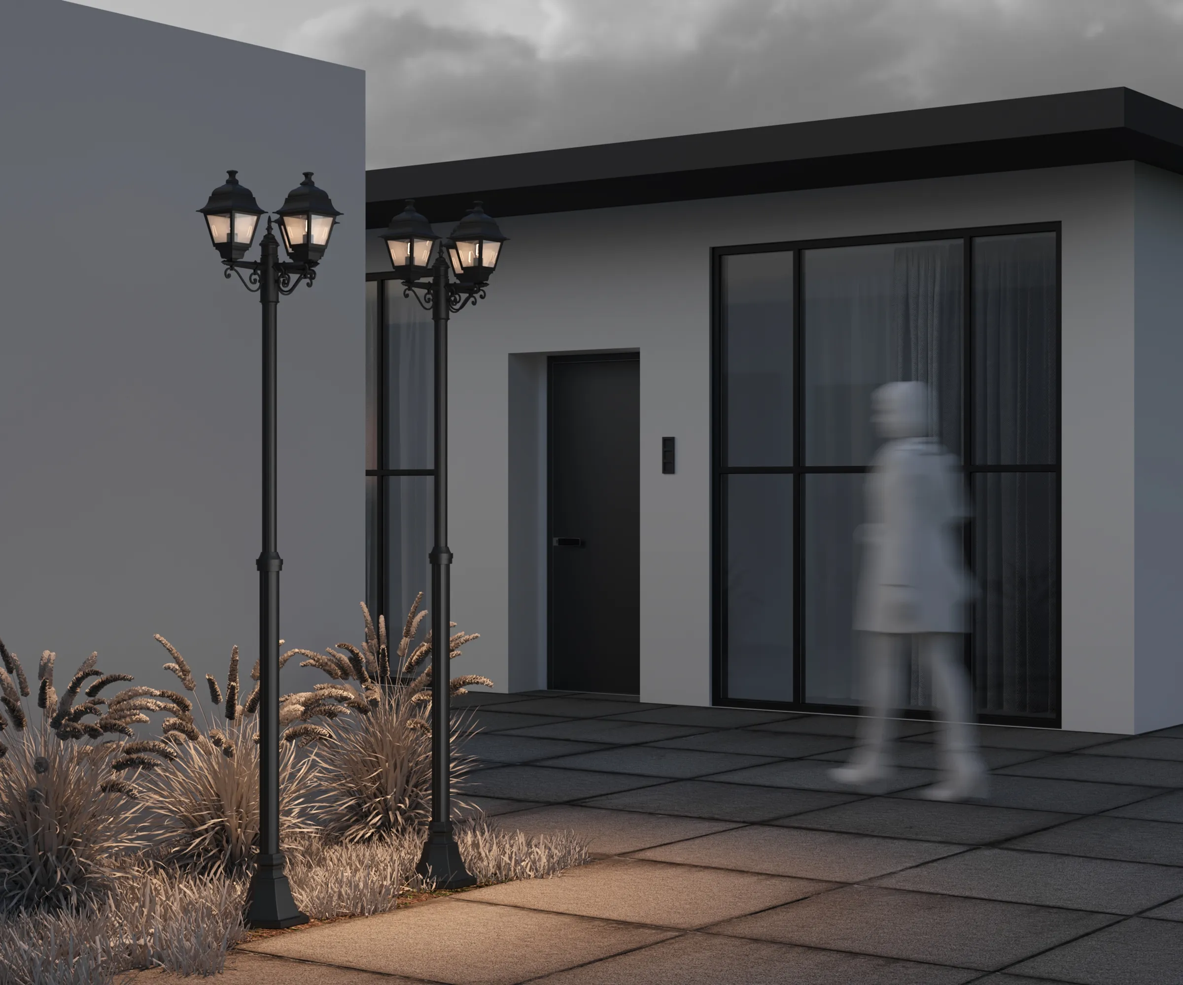 картинка Садово-парковый светильник Outdoor O003FL-03B