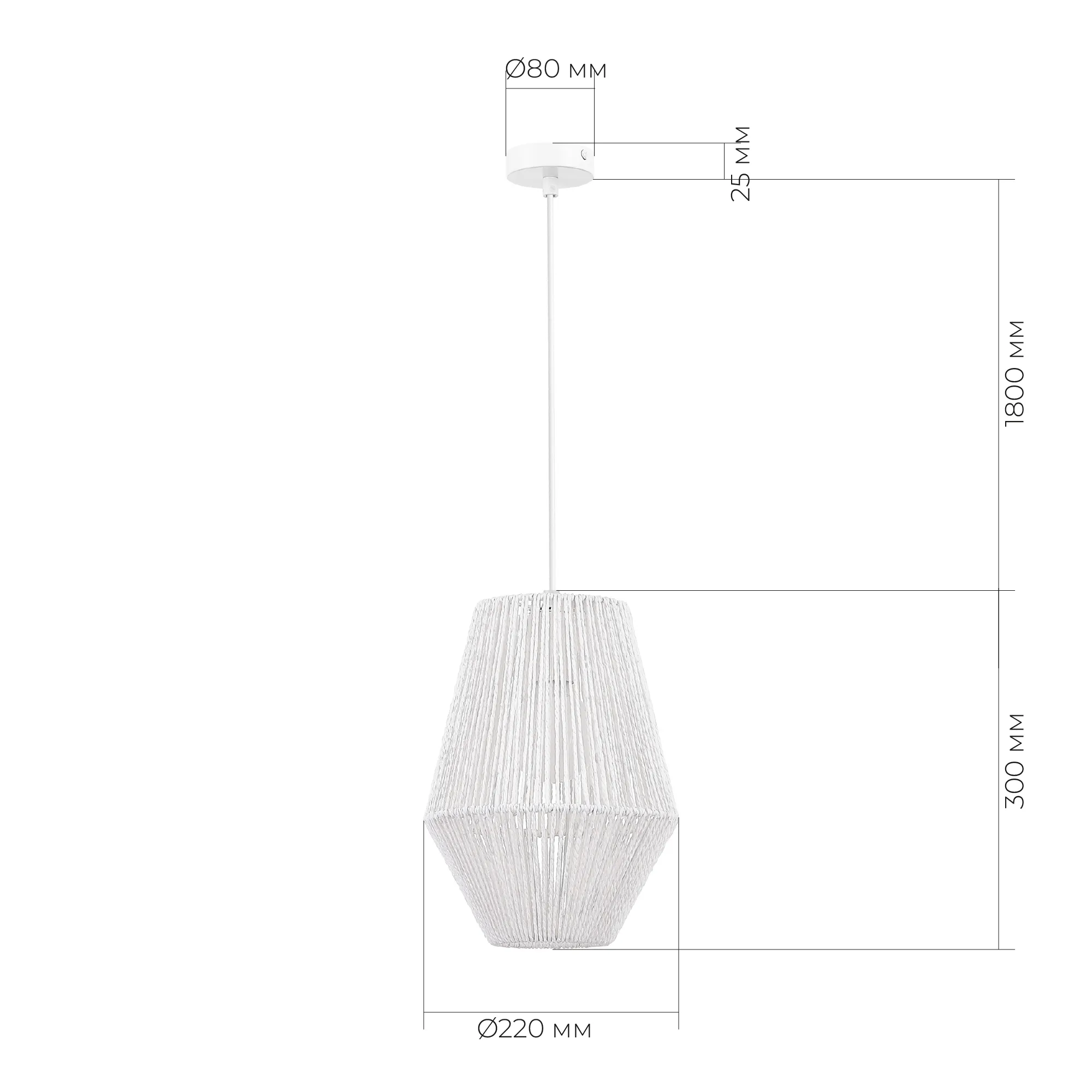 картинка SLE6025-513-01 Светильник подвесной белый/белый E27 1*40W