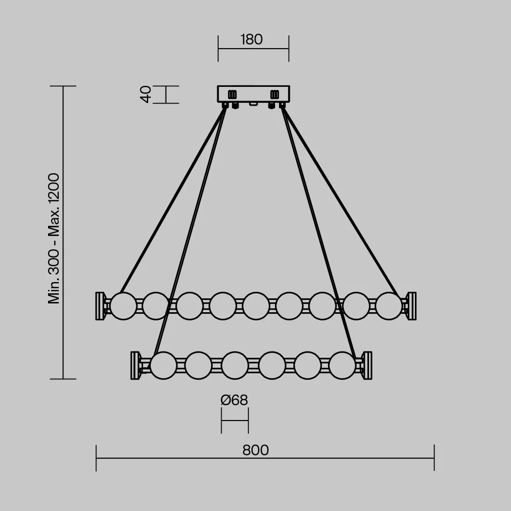 картинка Подвесной светильник Freya FR6180PL-L70B