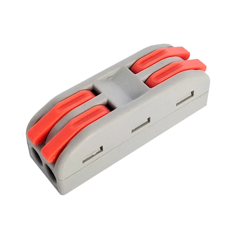 картинка Клемма проходная КП 222-2412 с рычагами 2 полюса 0.08-2.5/4мм2 (10шт./уп.) IN HOME