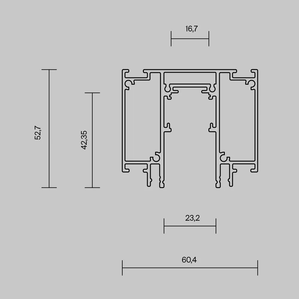 картинка Шинопровод встраиваемый для натяжного потолка Technical TRX034D-422B