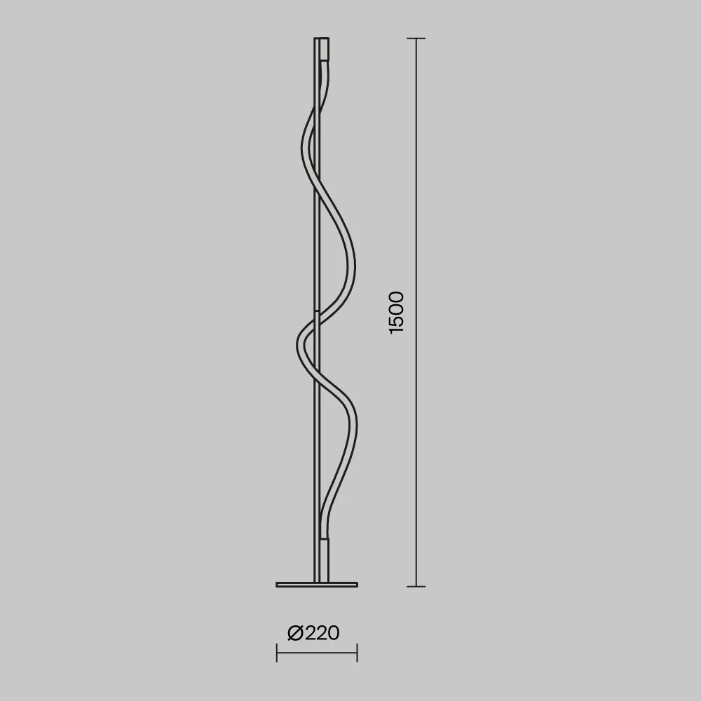 картинка Напольный светильник (торшер) Maytoni MOD166FL-L15B3K