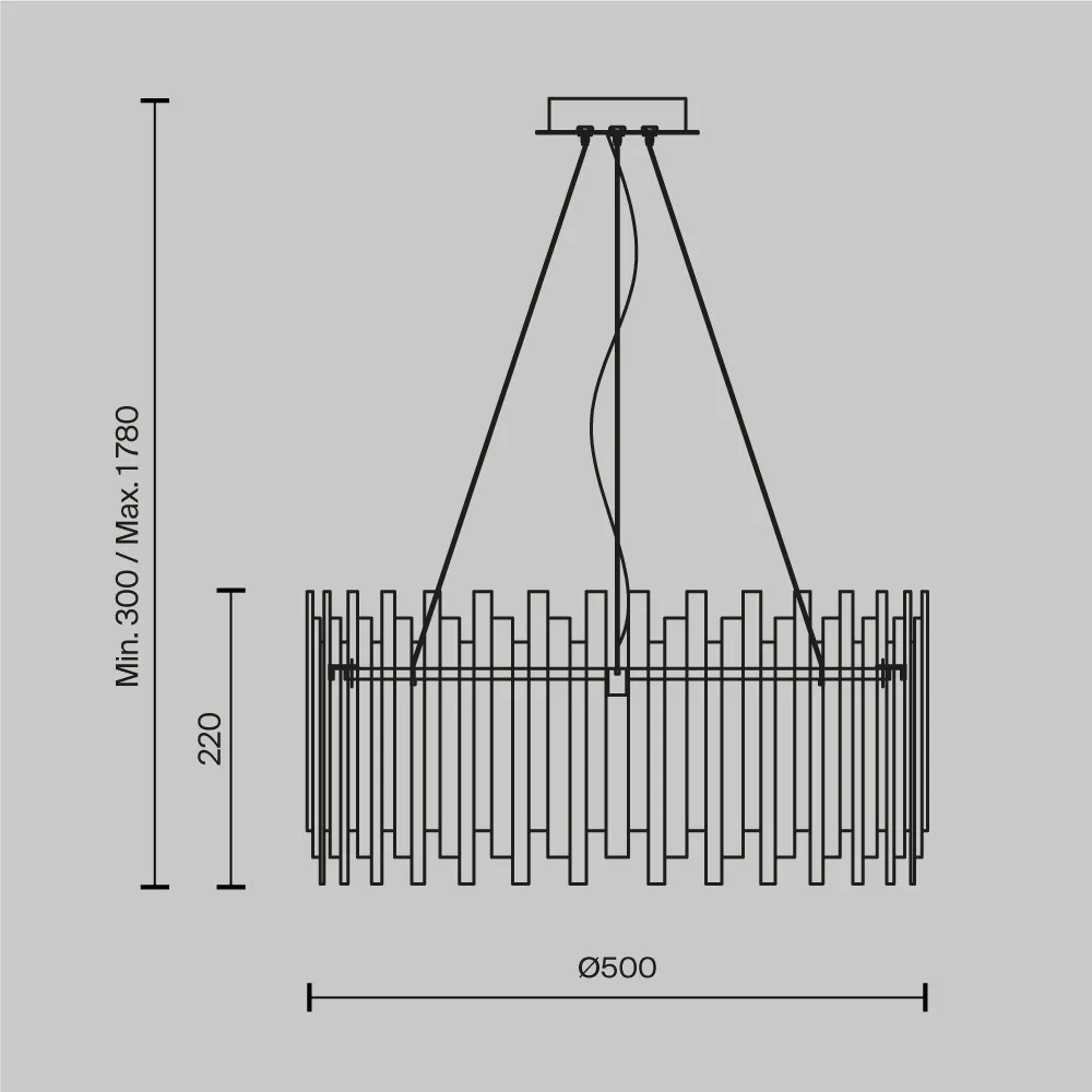 картинка Подвесной светильник Maytoni MOD136PL-06BS