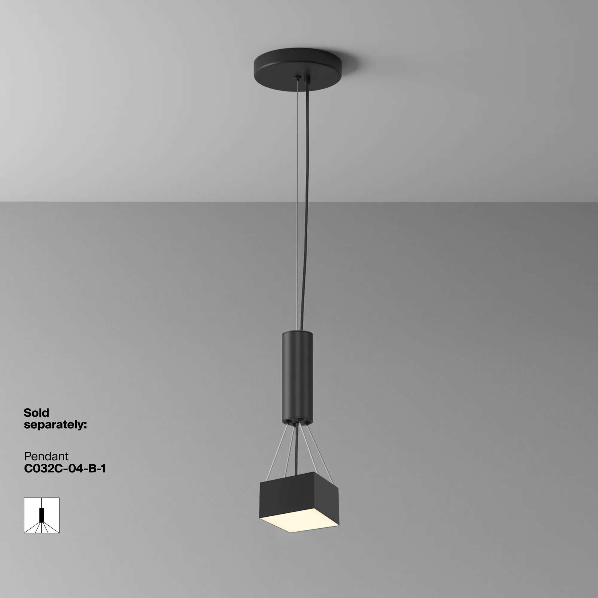картинка Потолочный светильник Technical C032CL-12W3K-SQ-B