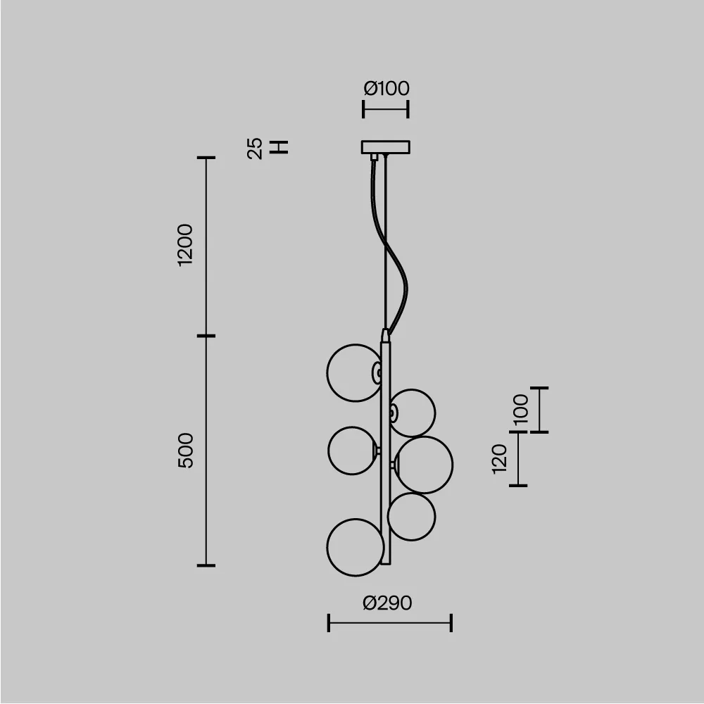 картинка Подвесной светильник Maytoni MOD545PL-06BS