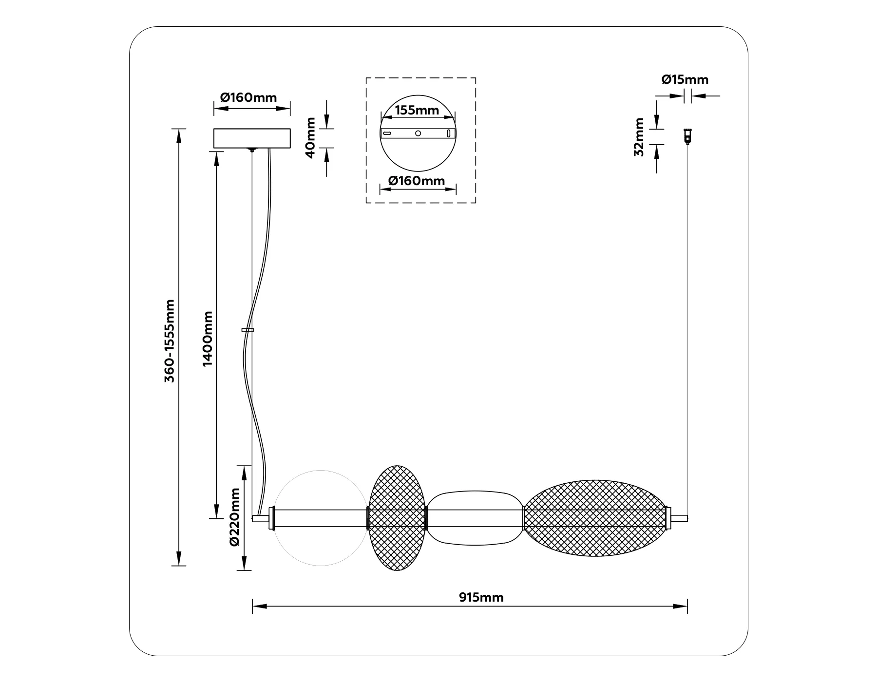 картинка Подвесной светодиодный светильник
