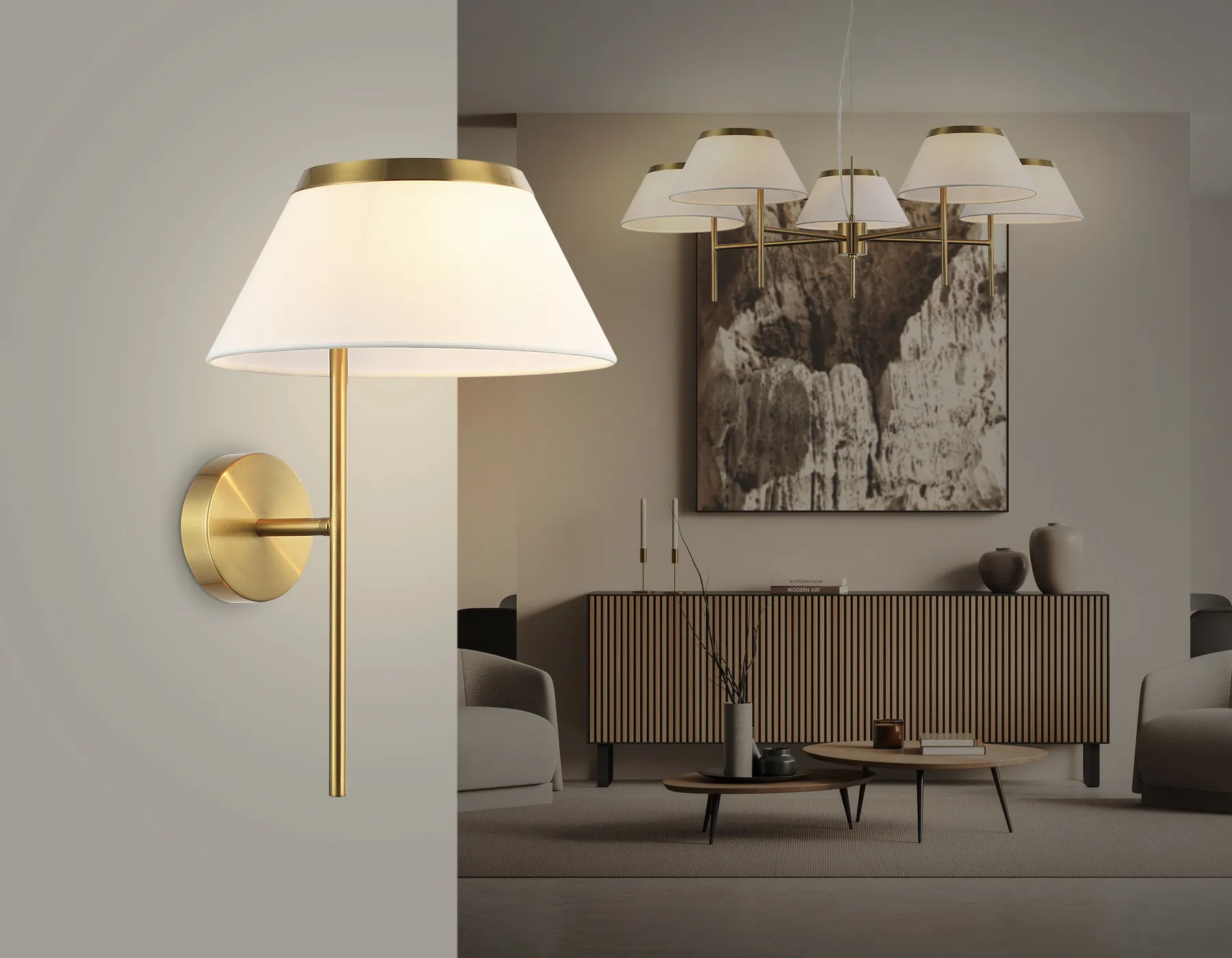 картинка Настенный светильник с абажуром LH72475