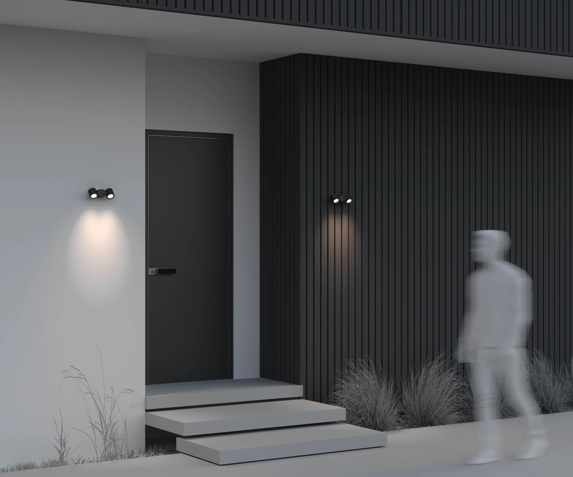 картинка Настенный светильник (бра) Outdoor O010WL-02B