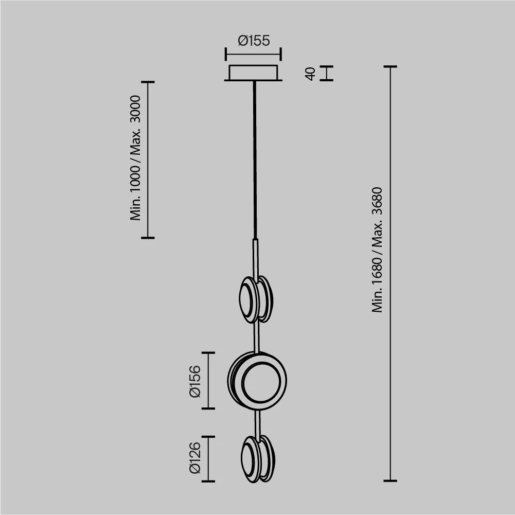 картинка Подвесной светильник Maytoni MOD361PL-L22BS3K