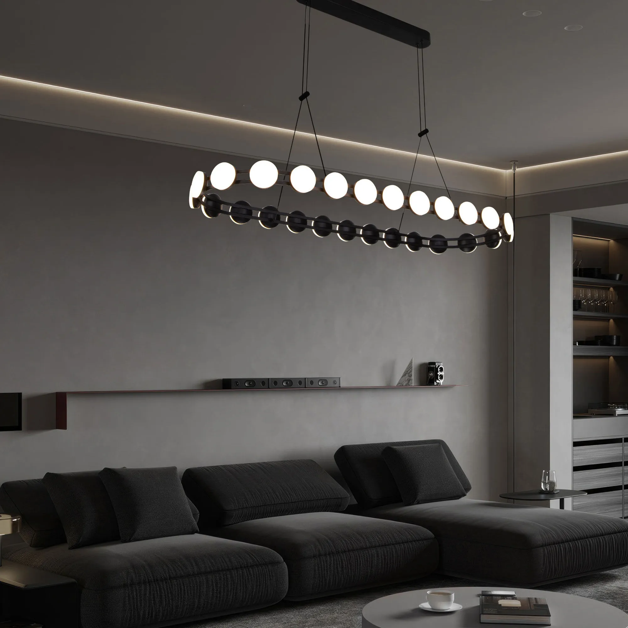 картинка Подвесной светодиодный светильник 90332/26 черный