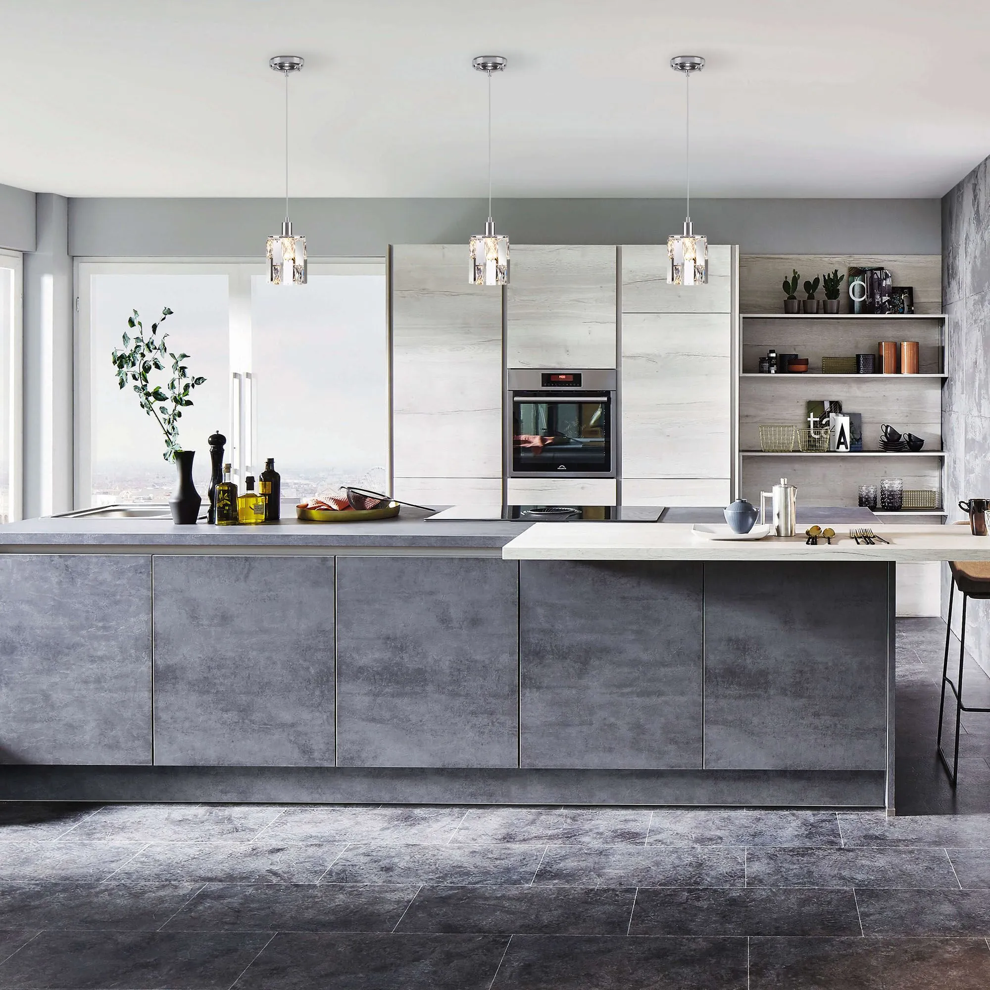 картинка Подвесной светильник с хрусталем 50101/1 хром