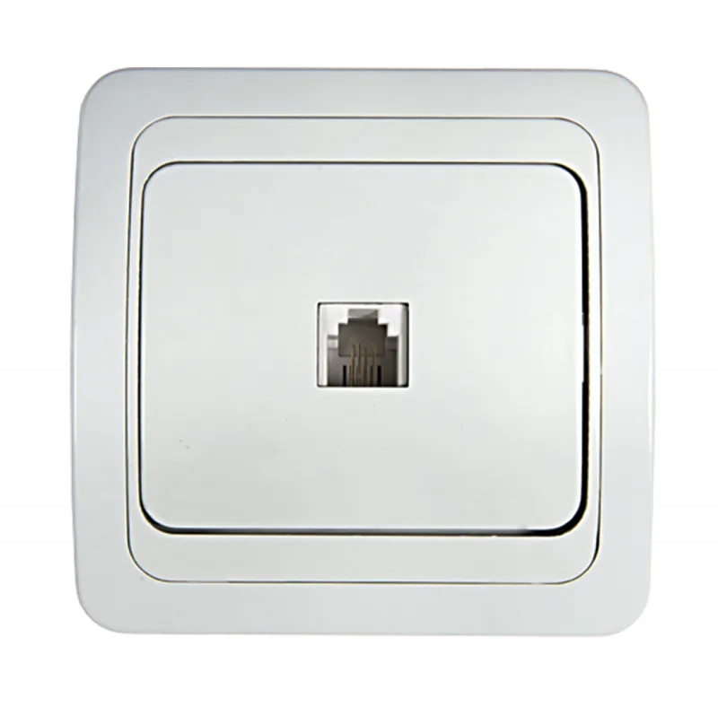 картинка Розетка телефонная CLASSICO белая 2034 IN HOME