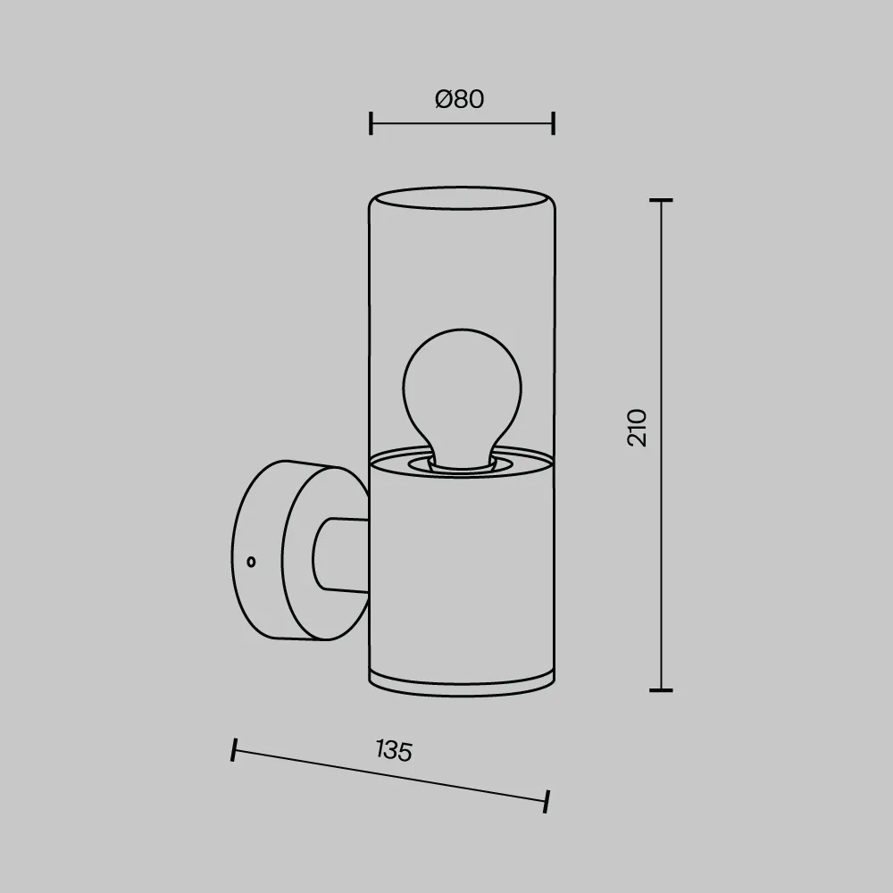 картинка Настенный светильник (бра) Outdoor O432WL-01GF