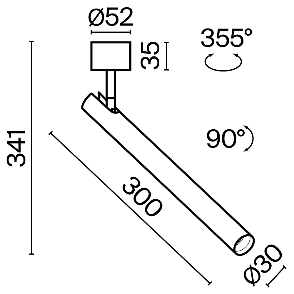 картинка Потолочный светильник Technical C141CL-L300-6W3K-B