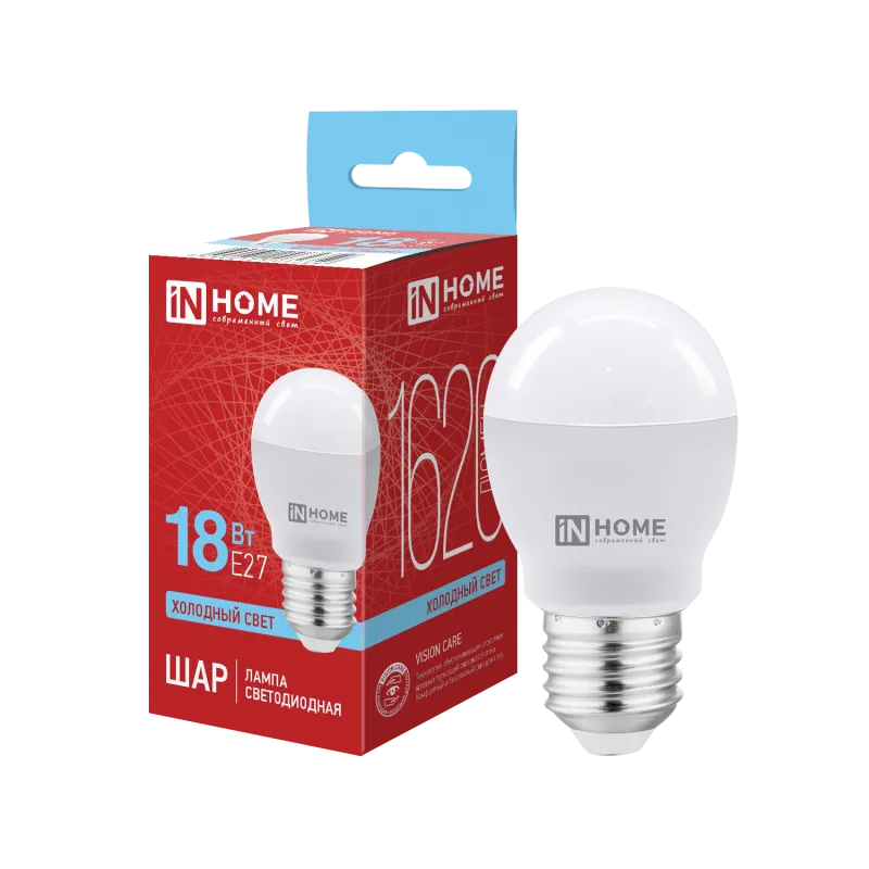 картинка Лампа светодиодная LED-ШАР-VC 18Вт 230В E27 6500K 1620Лм IN HOME
