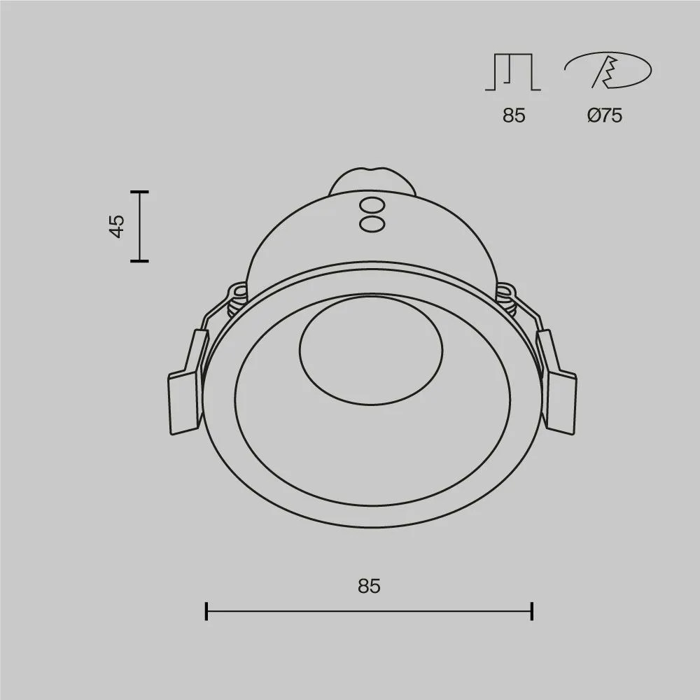 картинка Встраиваемый светильник Technical DL032-2-01W-1(N)