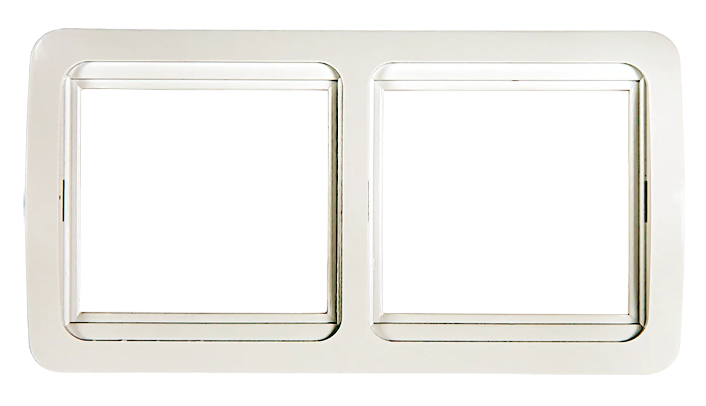картинка Рамка двойная горизонтальная CLASSICO белая 2302H IN HOME