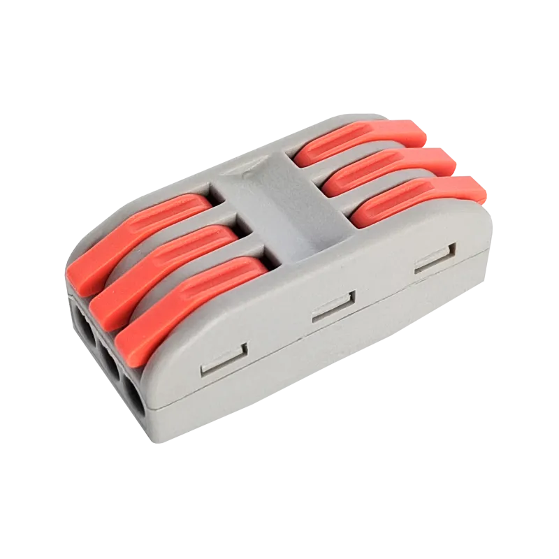 картинка Клемма проходная КП 222-2413 с рычагами 3 полюса 0.08-2.5/4мм2 (10шт./уп.) IN HOME