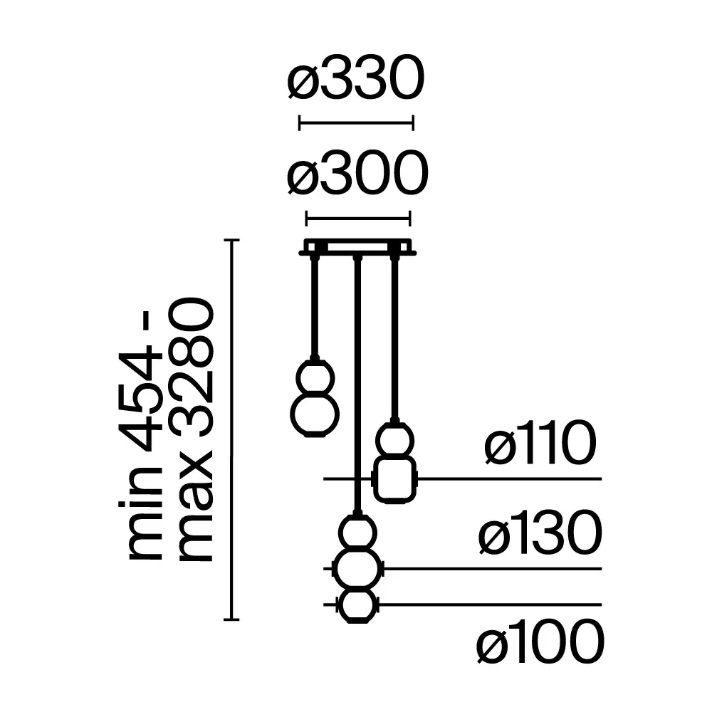 картинка Подвесной светильник Maytoni MOD273PL-L33CH3K