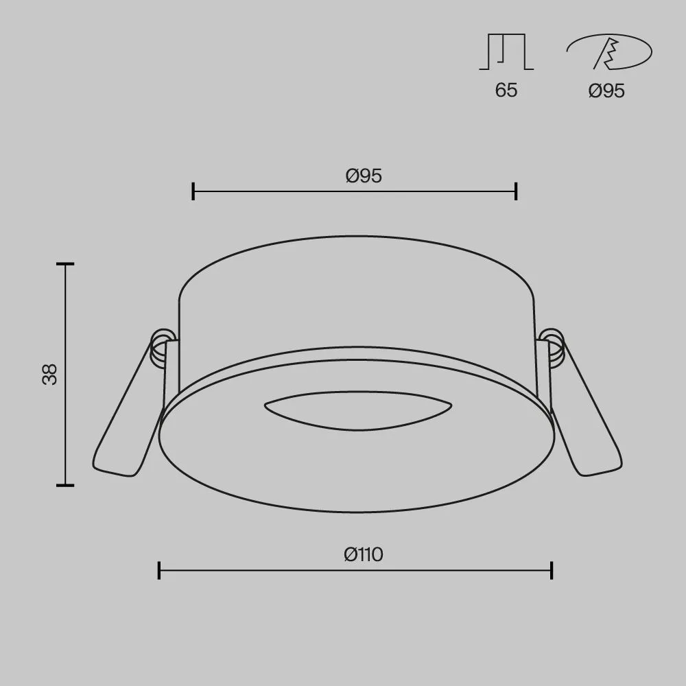 картинка Встраиваемый светильник Technical DL027-GX53-B