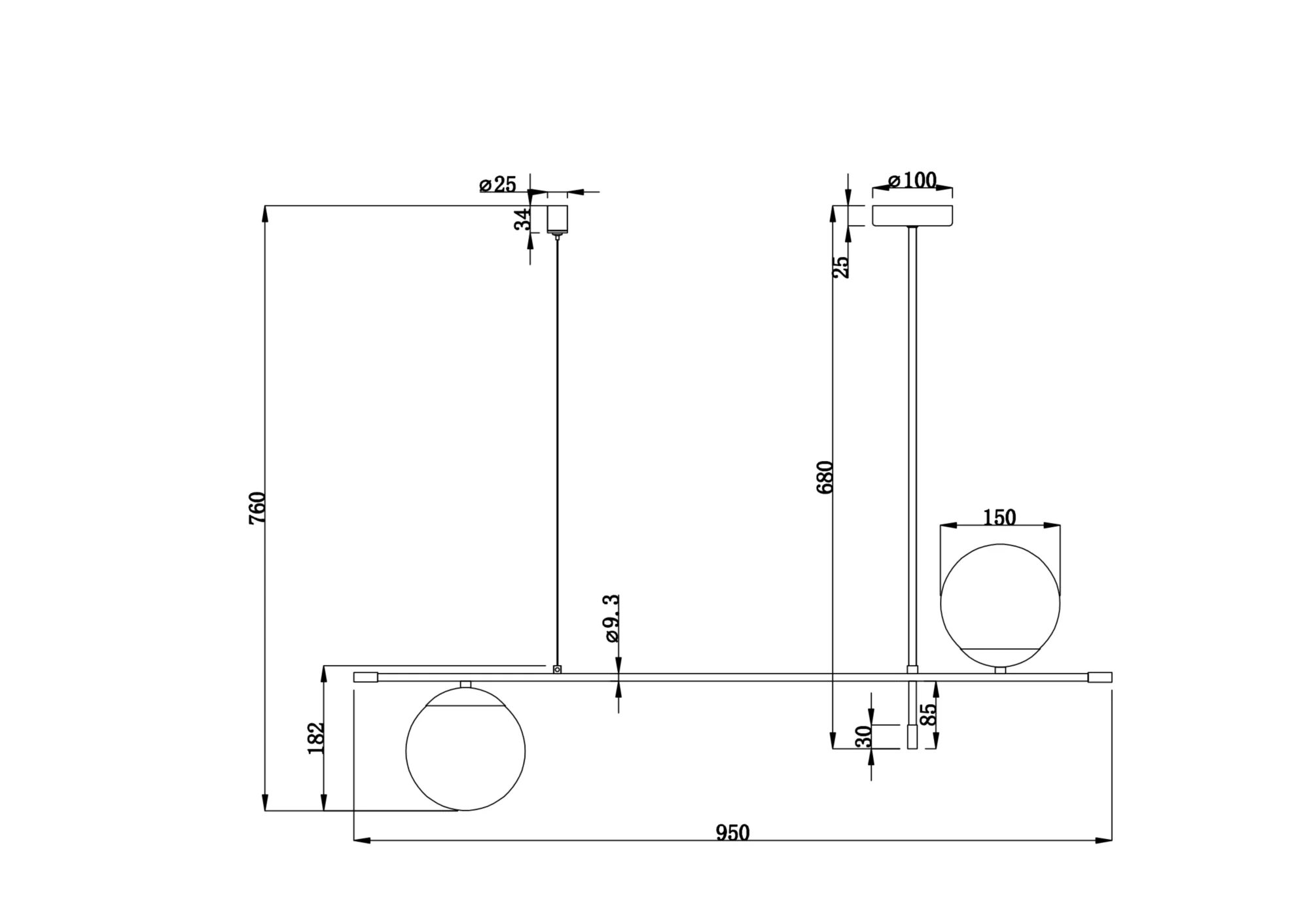 картинка Подвесной светильник Maytoni MOD048PL-02G