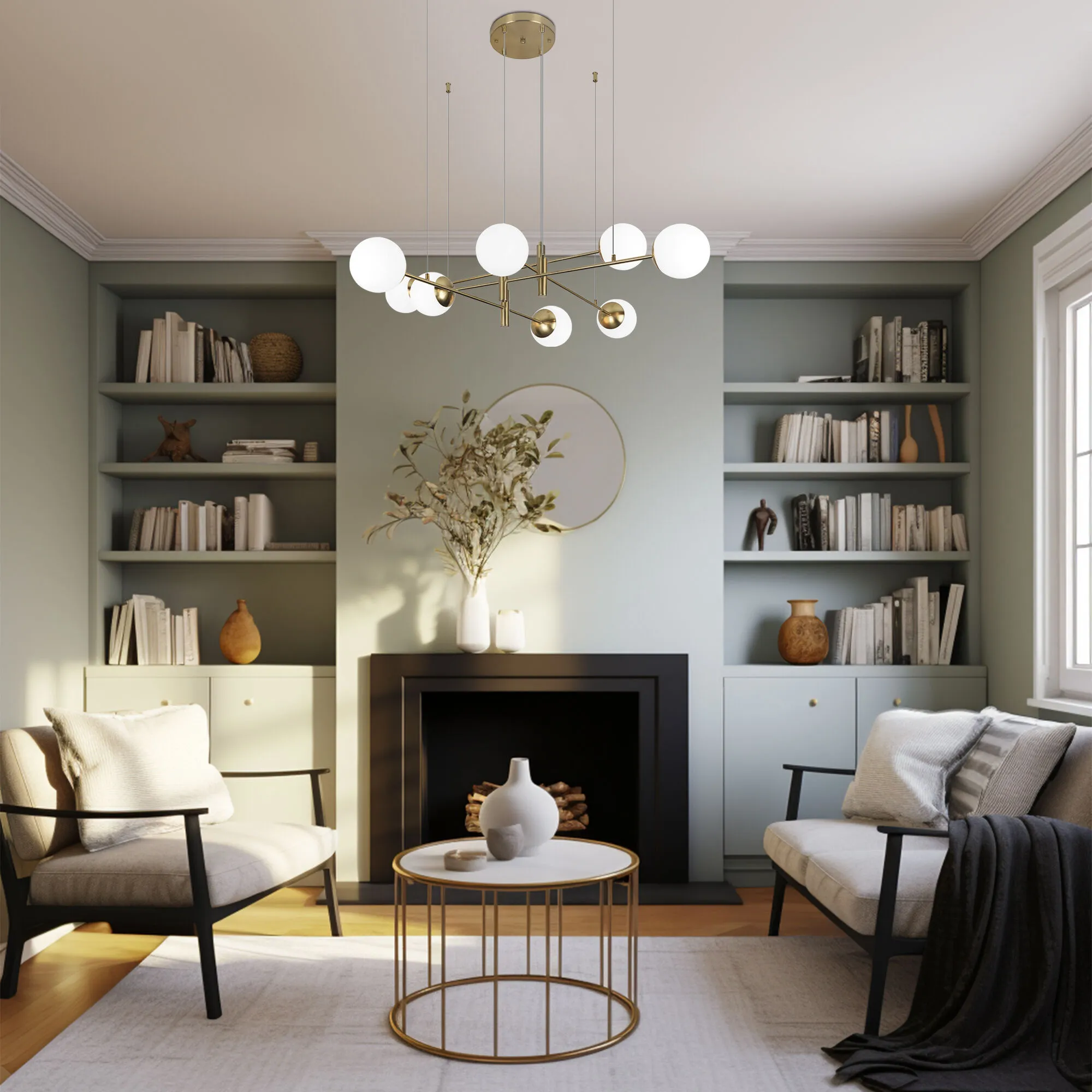 картинка Умный подвесной светильник 70146/8 латунь