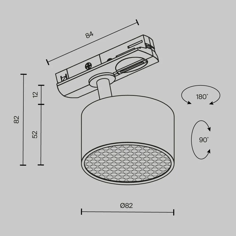 картинка Трековый светильник Technical TR225-1-GX53-W