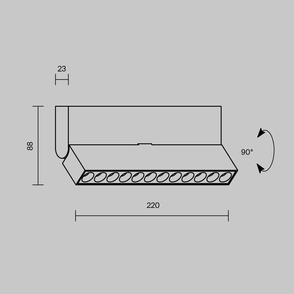 картинка Потолочный светильник Technical C136CL-12W4K-B