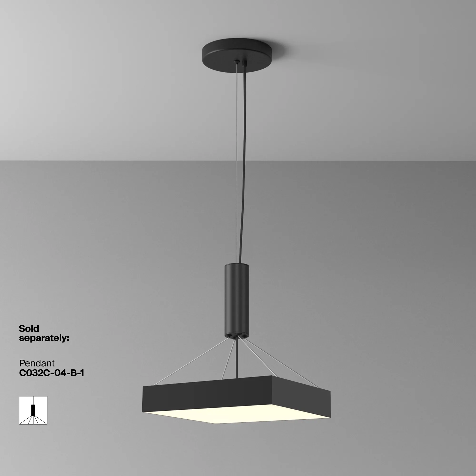картинка Потолочный светильник Technical C032CL-45W3K-SQ-B