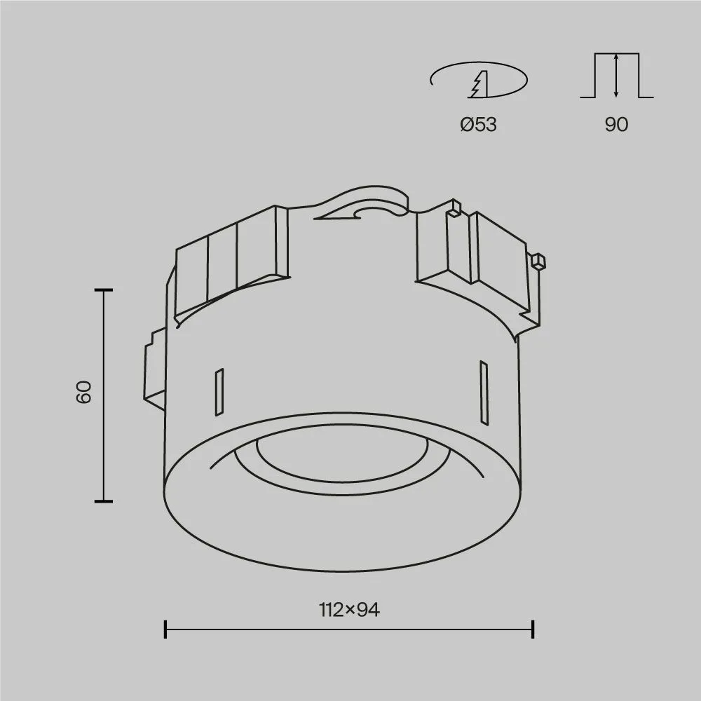 картинка Встраиваемый светильник Technical DL110-GU10-W