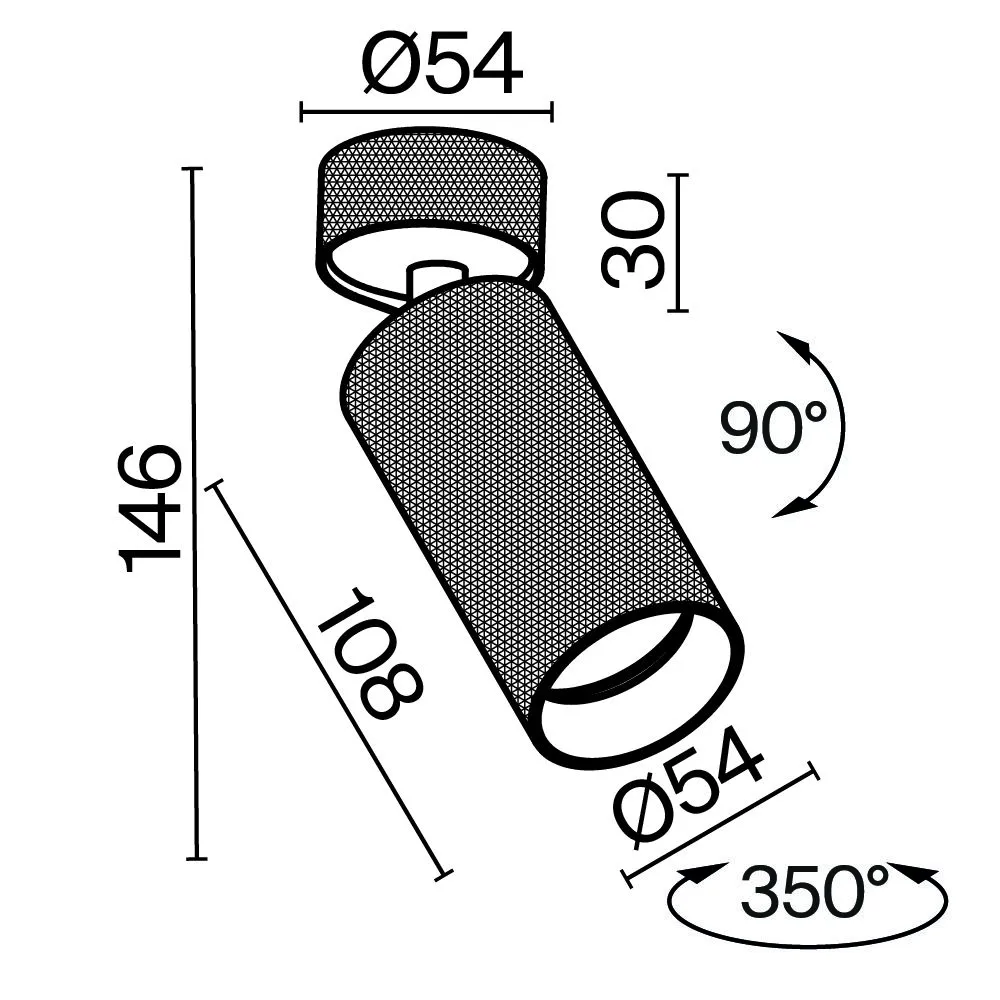 картинка Потолочный светильник Technical C082CL-01-GU10-W